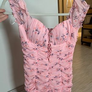 Kiss The Sky Garden Gate Mesh Mini Dress